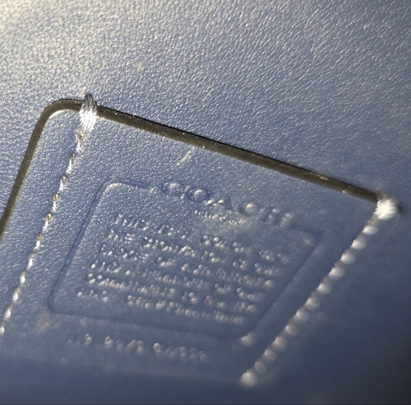 Coach Navy Blue Suede Shoulder Bag - Picture 9 of 9